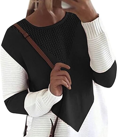 NWT Shermie Women's Cute Heart Pattern‎ Casual Knitted Sweater - Picture 5 of 11